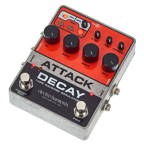 Electro Harmonix Attack Decay Tape Reverse Simulator Pedal Para Guitarra