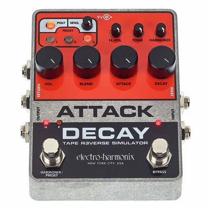 Electro Harmonix Attack Decay Tape Reverse Simulator Pedal Para Guitarra