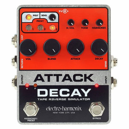 Electro Harmonix Attack Decay Tape Reverse Simulator Pedal Para Guitarra