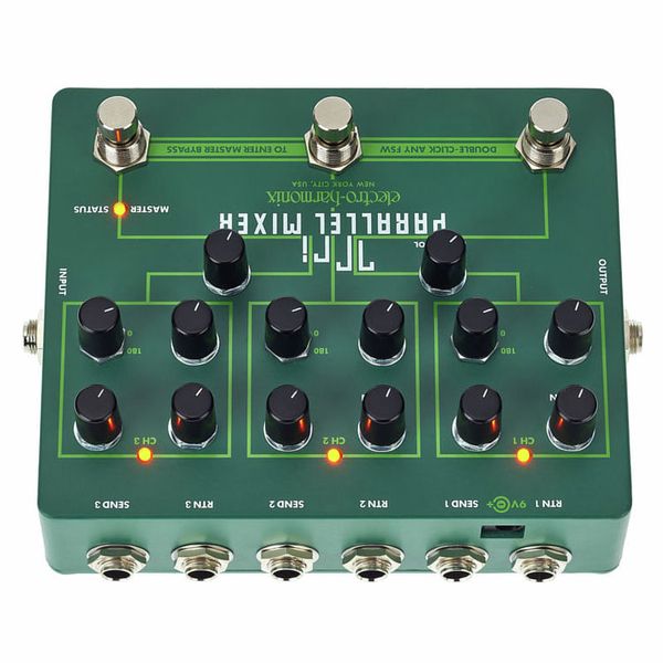 Electro Harmonix Tri Parallel Mixer Pedal Para Guitarra E Contrabaixo