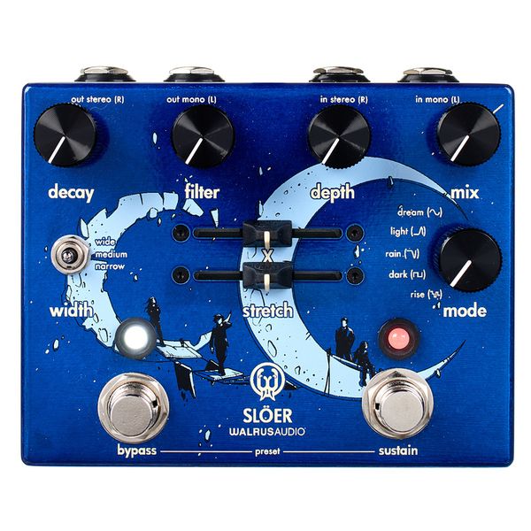 Slöer Ambient Reverb Blue Pedal Para Guitarra