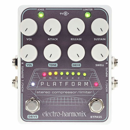 Electro Harmonix Platform Stereo Compressor Pedal Para Guitarra E Contrabaixo