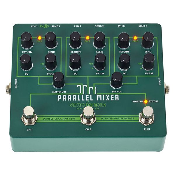 Electro Harmonix Tri Parallel Mixer Pedal Para Guitarra E Contrabaixo