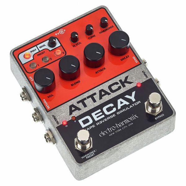 Electro Harmonix Attack Decay Tape Reverse Simulator Pedal Para Guitarra