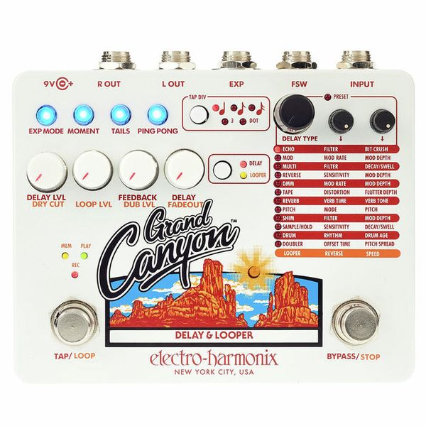 Electro Harmonix Grand Canyon Delay E Looper Pedal Para Guitarra