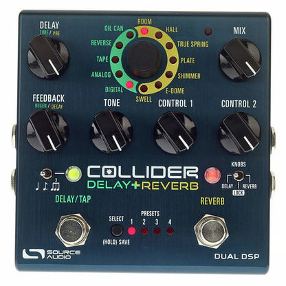 Collider Stereo Delay + Reverb Pedal Para Guitarra