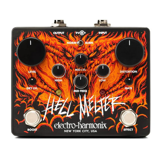 Electro Harmonix Hell Melter Advanced Metal Distortion Pedal Para Guitarra