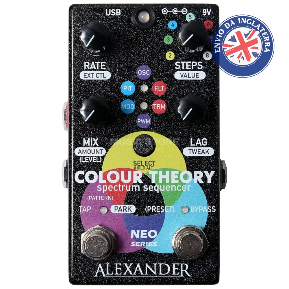 Alexander Pedals Colour Theory Sequencer Pedal Para Guitarra