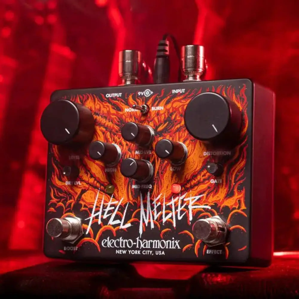 Electro Harmonix Hell Melter Advanced Metal Distortion Pedal Para Guitarra