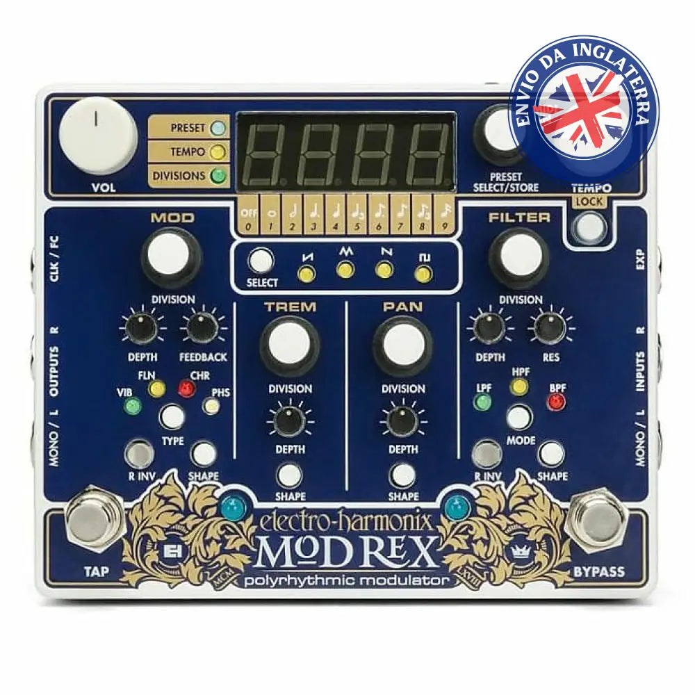Electro Harmonix Mod Rex Poly-Rhythmic Modulator Pedal Para Guitarra