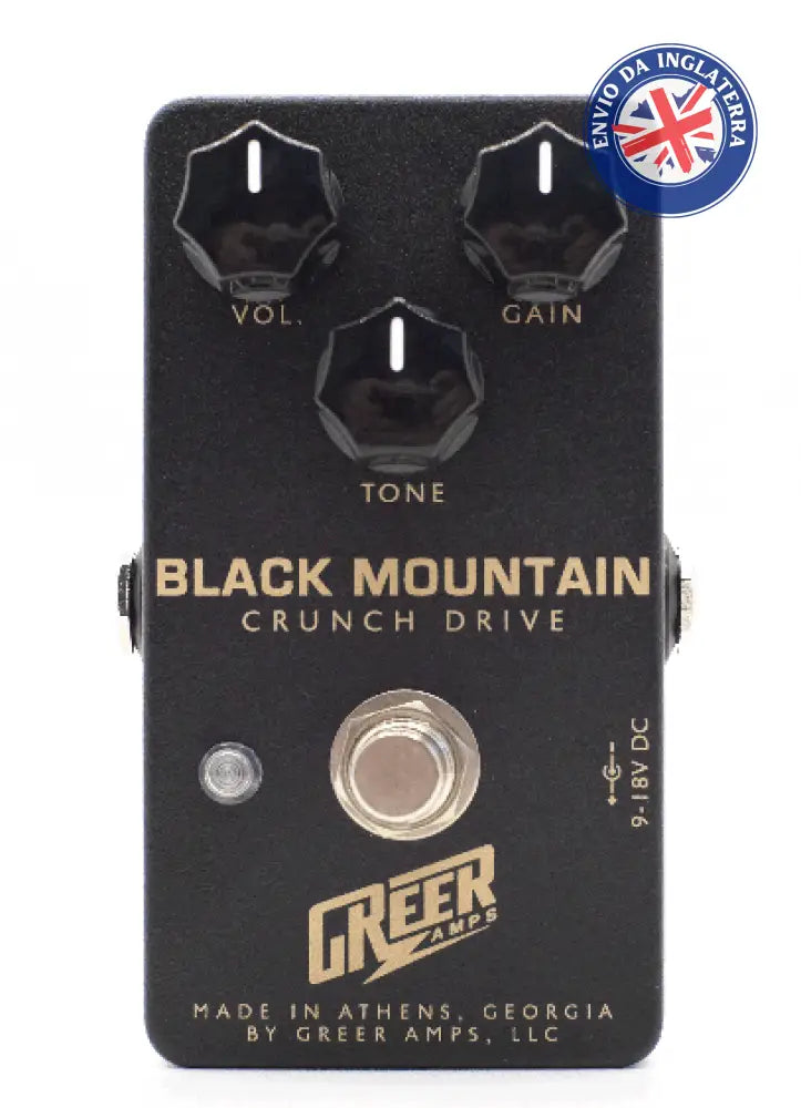 Greer Amps Black Mountain Crunch Drive Pedal Para Guitarra E Contrabaixo