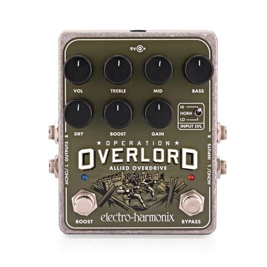 Electro Harmonix Operation Overlord Allied Overdrive Pedal Para Guitarra